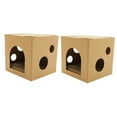 thumbnail image 4 of WORGEOUS 2pcs Cat House Toy Cat Cardboard House Cat Scratch Plaything Kitten Scratch House, 4 of 8
