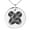 Silver, variant on Stainless Steel Aso Samurai Crest Engraved Small Medallion Circle Charm Pendant Necklace