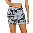 thumbnail image 3 of Mialoley Jupe Courte Ajustée pour Femmes, Motif Imprimé Taille Haute, 3 of 8