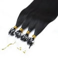 thumbnail image 3 of MY-LADY THICK Micro Loop Ring 100% Remy Human Hair Extensions Black Invisible Nano Beads Micro Link Hairpiece 50S 1G, 3 of 10
