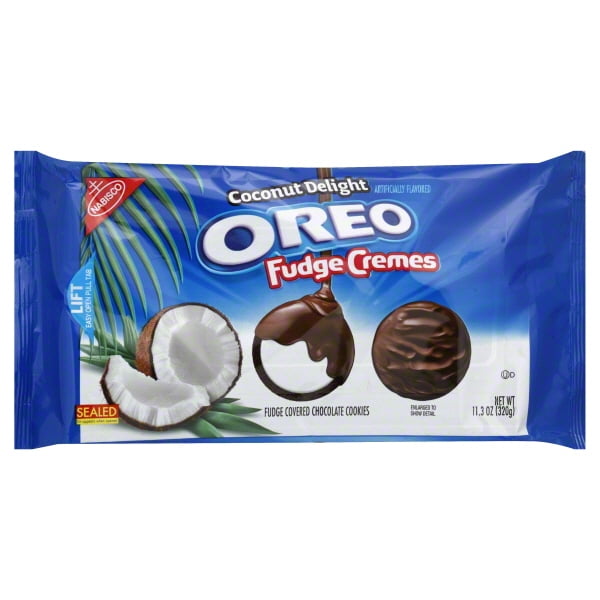 Nabisco Oreo Fudge Cremes Coconut Delight Sandwich Cookies 113 Oz 8451