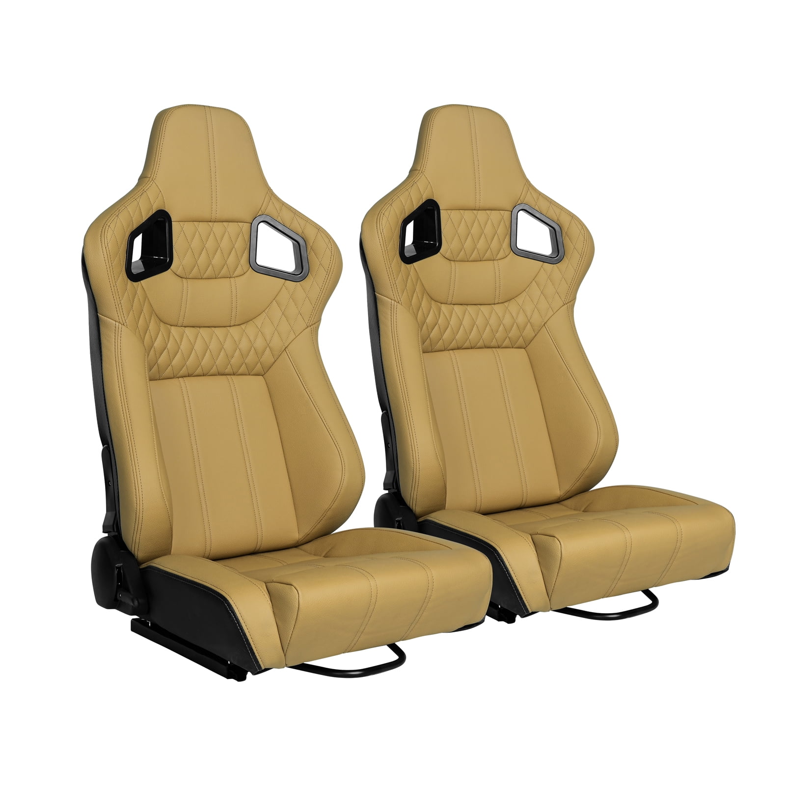 Automotive Racing Seats 2PCS Universal PVC Leather Racing Bucket Seats