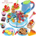 thumbnail image 2 of Kids Educational Toy Simulation DIY Birthday Cake Model Kitchen Pretend Play Cutting Fruit Food Toy for Toddler Children Gift, 2 of 7