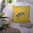 thumbnail image 3 of Carolines Treasures 8851PW1414 Bee on Yellow   Canvas Fabric Decorative Pillow 14Hx14W multicolor, 3 of 4