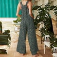thumbnail image 5 of JULMCOMO Womens Overall for Summer Sleeveless Overalls Adjustable Suspenders Trendy Dressy Jumpsuits Summer Petite Floral Print Jumpsuit with Pockets Dark Blue 4XL, 5 of 5
