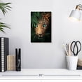 thumbnail image 3 of Elephant Stock Turquoise Eyed Leopard Wall Art - Vertical Canvas Wall Art - Living Room Wall Decor - Animal Canvas - Brown And Green Decor - 8" x 12", 3 of 8