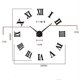 thumbnail image 4 of ZHAOCHENG Reloj de pared grande moderno de bricolaje, calcomanía de reloj grande, pegatinas 3D, reloj de pared con números romanos, decoración extraíble para el hogar y la oficina, color negro, 4 of 5