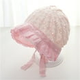 thumbnail image 2 of Coerni Toddler Baby Girls Lace Sun Bonnet Hat Toddler Girls Princess Ruffle Brimmed Eyelet Bow Summer Fashion White Cap, 2 of 6