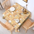thumbnail image 2 of Corgi Dog and Footprints Square Tablecloth,Waterproof Square Table Cover,Wipeable Spillproof Washable Table Cover for Home Kitchen Party Decor 60"x60"(152x152cm), 2 of 6