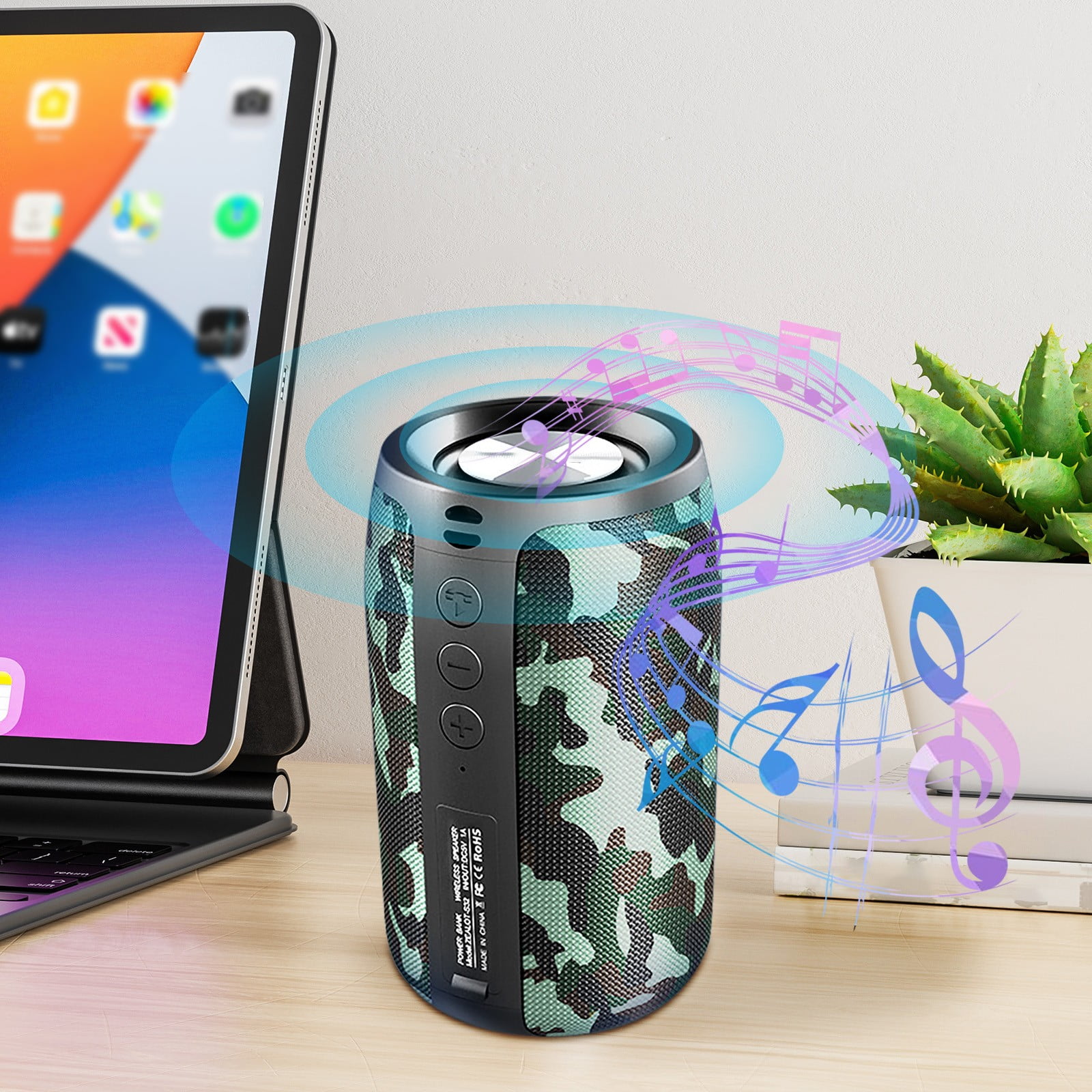 COM1950s Speakers Bluetooth Wireless Loud Aursear Waterproofs Bluetooth Speaker Aursear Portable Bluetooth Speaker Portable Wireless Speaker with Louds Stereo Sound