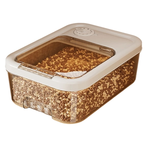 Airtight Pet Food Storage Container with Measuring Cup, 2025 High-Capacity Dog Cat Bird Food Storage Bin, Keep Dry Food Fresh, Durable Mice-Proof Design