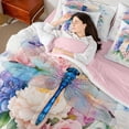 thumbnail image 4 of jejeloiu Rainbow Plant Flowers 7 Pieces Bedding Comforter Set,Kawaii Cute Dragonfly Full Bedding Set For Men Women Reversible, 4 of 8