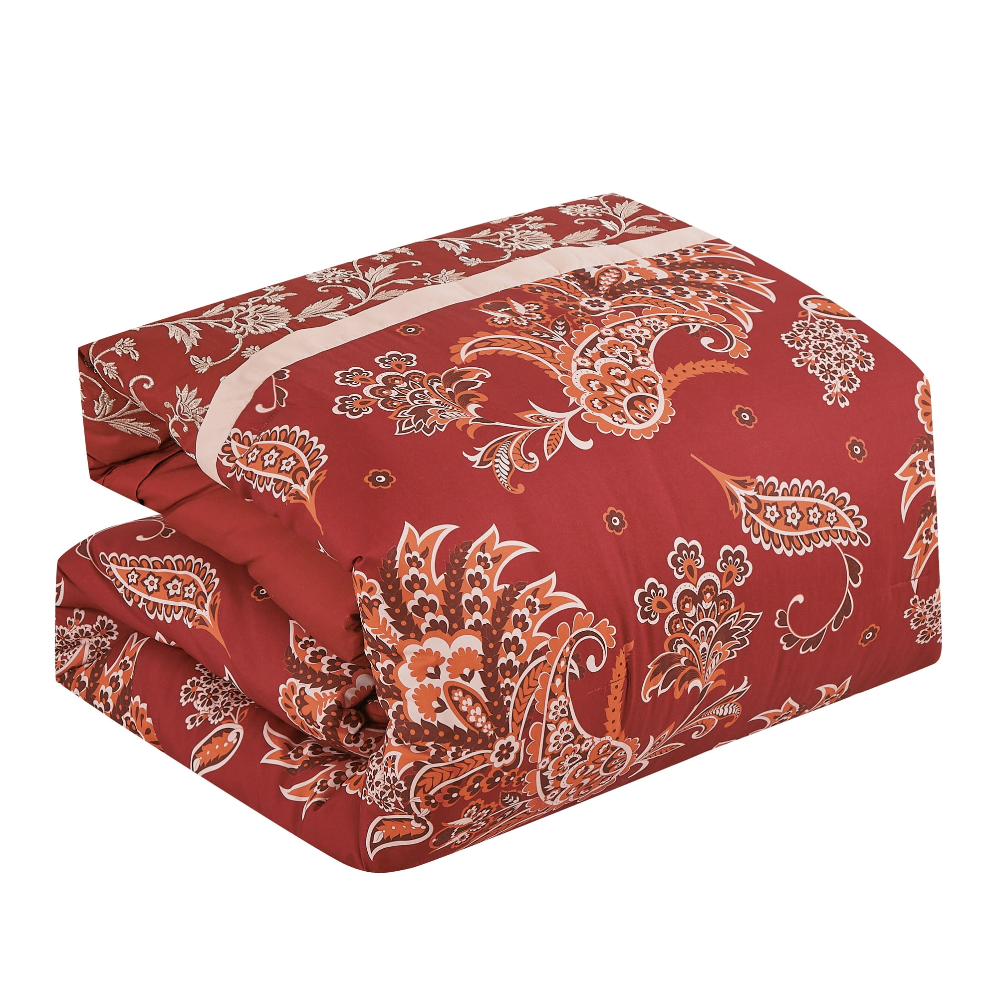 HIG 7-Piece Embroidered Comforter Set – Soft Microfiber Bedding, King