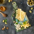 thumbnail image 5 of Art Cutting Board, Old Antique Arch Covered by Rose Petals Branches Romantic Italian Panorama Sea Print, Tempered Glass Cutting and Serving Board, Wine Bottle Shape, Multicolor, by Ambesonne, 5 of 5
