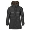 thumbnail image 3 of Gvmfive Women Winter Faux Fur Trim Coats Hooded Fleece Lined Jackets, 3 of 8