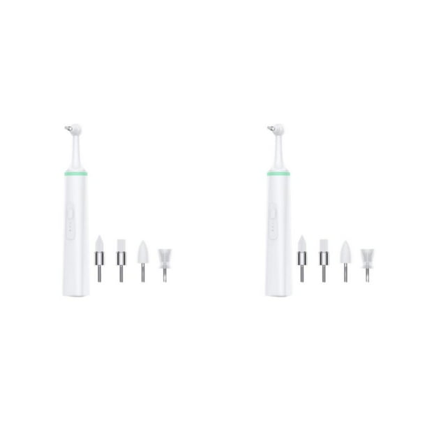 Methold Cepillo de eléctrico para mascotas, eliminación de manchas de , limpieza de boca de perro, cepillo de con 4 cabezales de cepillo, Verde 2Conjunto