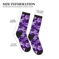 thumbnail image 3 of Mens Crew Socks Womens Purple Camouflage Workout Training Athletic Socks, 3 of 7