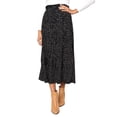 thumbnail image 2 of Kiapeise Women Dot Print Long Skirt High Waist Boho Floral Midi Skirt CasualA-Line Grunge Maxi Skirt Streetwear, 2 of 9