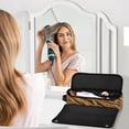 thumbnail image 6 of Hair Tool Organizer Bag with Heat Resistant Mat Removable Travel Storage Case for Hot Air Brushes Curling Irons Tiger Stripes Pattern, 6 of 8