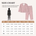 thumbnail image 4 of Vsdgher Pink Stripes Pajamas Set Long Sleeve Sleepwear Womens Button Down Nightwear Pj Sets-Small, 4 of 7