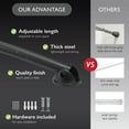thumbnail image 6 of Design House Adjustable Curved Shower Rod, 44-inch to 66-Inch in Matte Black, 6 of 15