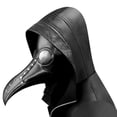 thumbnail image 1 of Máscara de médico de la peste negra de cuero Pu, disfraz de Halloween, pájaro, nariz larga, pico Steampunk, 1 of 5