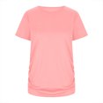 thumbnail image 6 of Ohufall Women's Short Sleeve Maternity Shirts Summer Solid Color Casual Round Neck Nursing Tee Tops Loose Fit Comfortable Pregnancy T-shirts for Women, 6 of 7