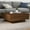 Brown oak, variant on vidaXL Smoked Oak Engineered Wood Coffee Table with LED Lights