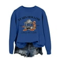 thumbnail image 2 of TINZ Chandail en Molleton Décontracté pour Femmes Imprimé Lettre Col Rond Manches Longues Sweat à Capuche Vêtements de Sport pour Femmes Temps Froid, 2 of 3