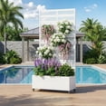 thumbnail image 2 of MAYEERTY 5 Panels Outdoor Metal Planter Box, Durable Weather-Resistant Planter, Decorative Metal Flower Box for Patio, Balcony, Garden, 2 of 8