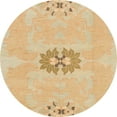 thumbnail image 1 of Ahgly Company Indoor Round Abstract Orange Abstract Area Rugs, 5' Round, 1 of 6