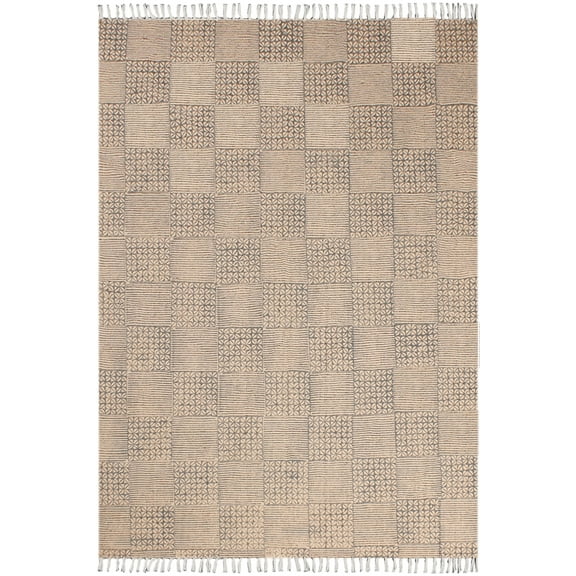 Casavani Handmade indian Living Room Kilim, Gray 2x3 feet
