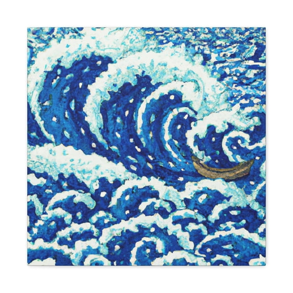 Ocean's Pointillist Symphony - Canvas