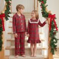 thumbnail image 6 of Nibbcoa Christmas Family Pajamas Matching Set, Long Sleeve Top with Pants Plaid Loungewear, 6 of 8