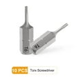thumbnail image 3 of Uxcell 10pcs T6 Torx Screwdriver Bit 1/4" Hex Shank 25mm/1" Length Magnetic Star 6 Point Head Hex Bits S2 Steel Screw Driver Bit, 3 of 6