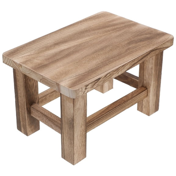 Clispeed outdoor step stool Wooden Stool Solid Wood 1Set