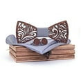 thumbnail image 2 of WZXFASHION Handcrafted Wooden Bow Tie Unique Wood Bowtie for Men Custom Fashion Wedding Accessory One Size 90g, 2 of 2