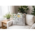 thumbnail image 2 of Floral Pillow Covers 18x18 Set of 2, Decorative Daisy Bloom Throw Pillow Covers Outdoor, Summer Home Sweet Home Eucalyptus Cushion Cases Decorations for Sofa Couch, 2 of 6