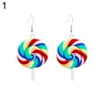 thumbnail image 4 of SmartBy Fashion Rainbow Lollipop Candy Dangle Hook Earrings Women Jewelry Gift Party, 4 of 7