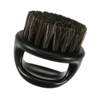 Vocoste Face Beard Bristles Brush Men's Pocket Beard Brush with Handle Black