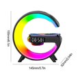 thumbnail image 3 of Stand Wireless Charger Stand Bedside Night Light FM Radio BT Estación de carga inalámbrica Reloj digital para iPhone Samsung Xiaomi, 3 of 9