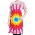 thumbnail image 5 of Colorful Tie Dye Mandala Pattern Apron-Garden Aprons for Women with Pockets-Cotton Linen Waterproof Kitchen Cooking Gardening Aprons Adjustable for Kitchen,Cooking,BBQ and Salon 33x27 Inch, 5 of 7