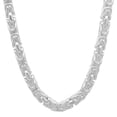 thumbnail image 4 of 5mm Solid .925 Sterling Silver Italian Square Byzantine Choker Chain Necklace, 20 inches, 4 of 7