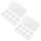 thumbnail image 1 of 2 unids Maquillaje Cajas de almacenamiento de esponja a prueba de polvo Cajas de almacenamiento a prueba de polvo Pollo de polvo Blanco, 1 of 6