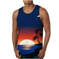 thumbnail image 1 of Qertyioot T-Shirts Basiques Nouvelle Mode Décontractée Gilet d'Été Ample pour Hommes Imprimé Sport Col Rond, 1 of 4