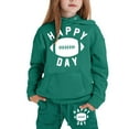 thumbnail image 4 of Boy Jogger Set Size 7 Long Sleeve Letter Print Rugby Football 2pcs Boys Outfit Set Regular Fit Tracksuit 2 Piece Outfits,Green,7-8 Years, 4 of 4