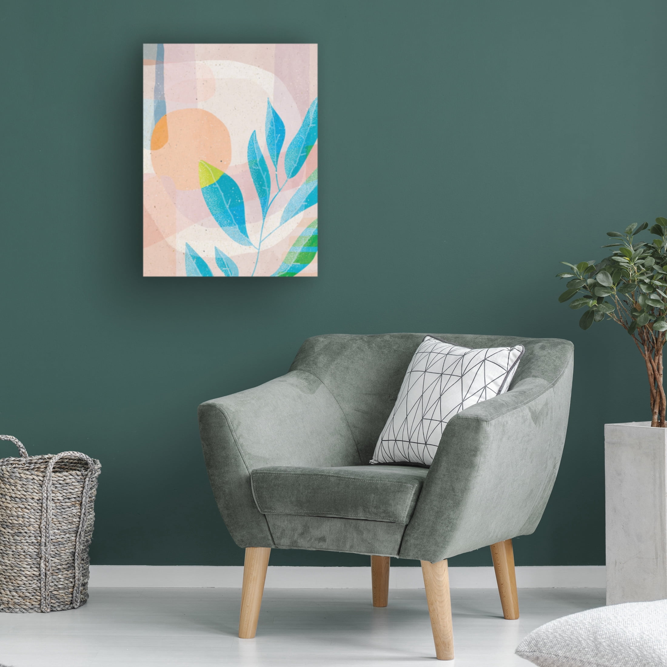 Trademark Fine Art Aylin Demir  Blue Leaves Canvas Wall Art