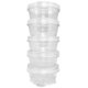 thumbnail image 1 of Contenedores de almacenamiento transparentes apilables entrelazados desmontables con tapa 5 para cuentas, alimentos, joyas, monedas, medicina, tornillos, tuercas, redondos de 3 1/2 pulgadas, 1 of 1