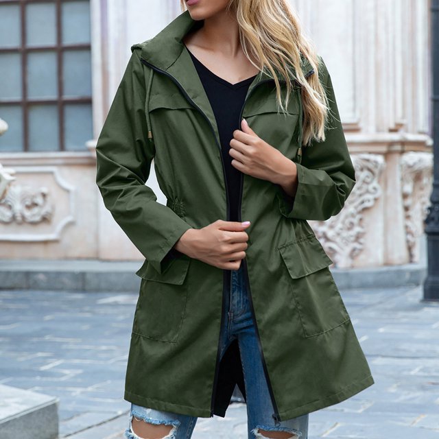 Puntoco Stormtrooper al aire libre impermeable ligero con capucha y cintura para mujer Puntoco Puntoco-1