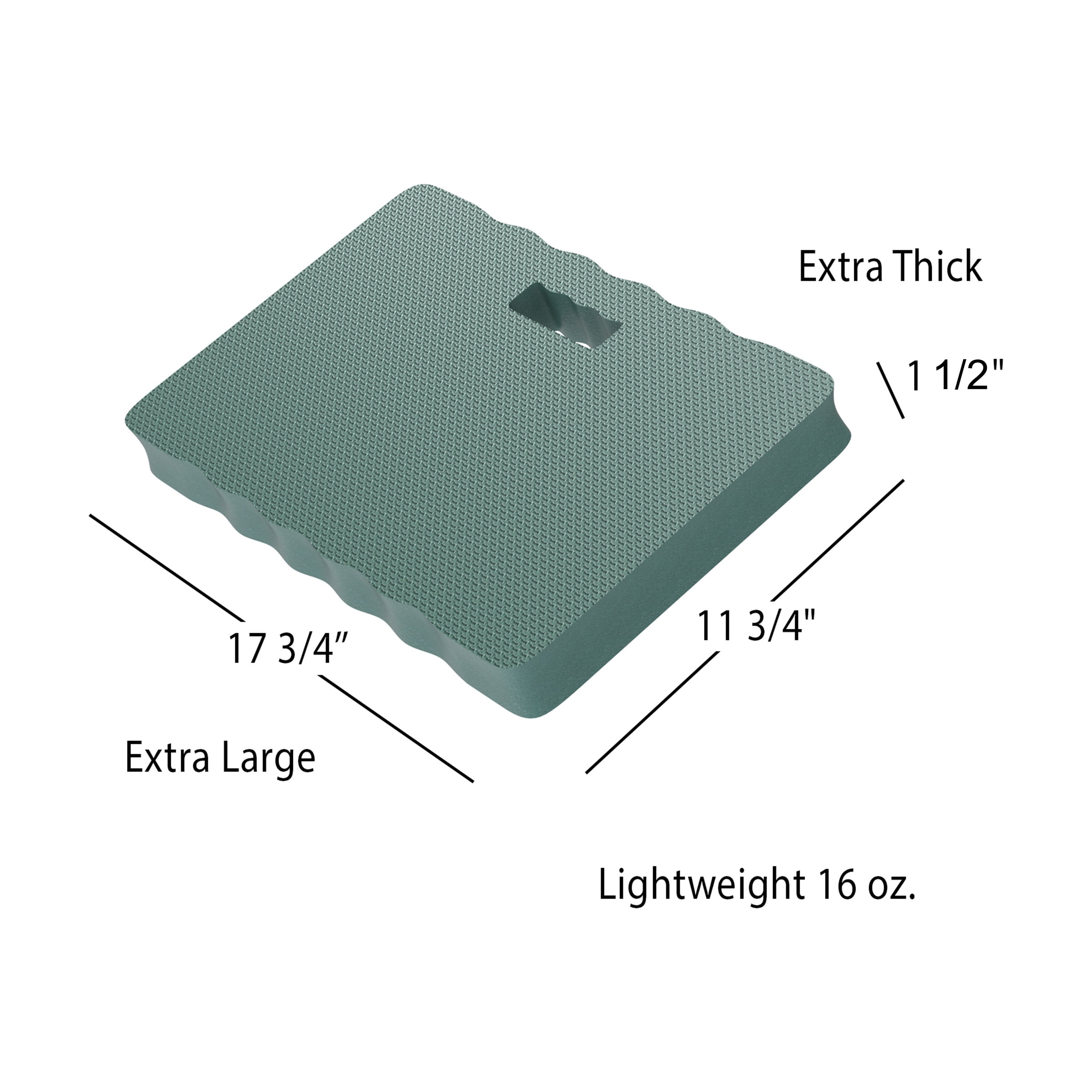 Pure Garden Multipurpose 1.5-Inch EVA Foam Kneeling Pad with Handle (Green)